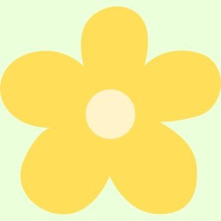 icone fleur jaune fond vert
