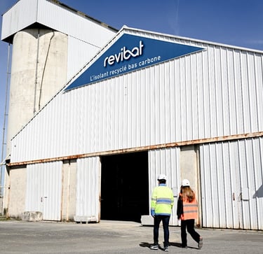 Site Revibat à Monthyon dédié au recyclage de la laine de verre