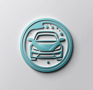 Automobilio su putomis ikona – išorinis plovimas ir kėbulo švaros paslaugos.
