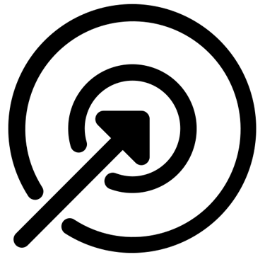 eine Pfeil in der Zielscheibe als Symbol für zielführende Marketingstrategien