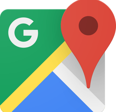 Icône officielle de l’app Google Maps avec un repère rouge sur une carte stylisée.