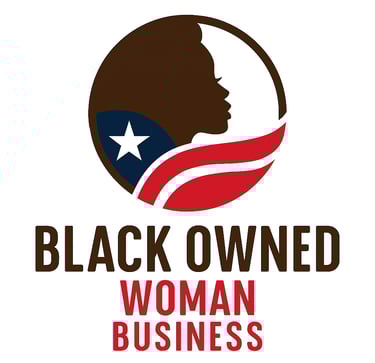 Black Owned Woman Business badge logo