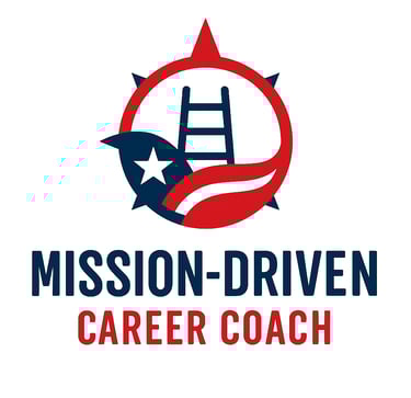 Mission-driven career coach badge - veteran-owned career coaching services