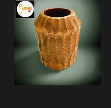 vase wood - carving, natural wood