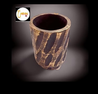 vase vases - vase wood carving, antique black 