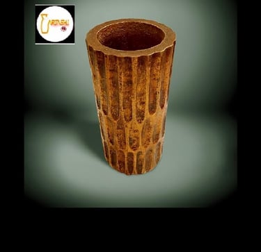 decorative vases - hand painted, wood carving