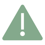Warning icon representing gaps and service issues