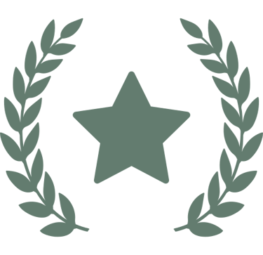 a starfish in a laurel wreath of laurels