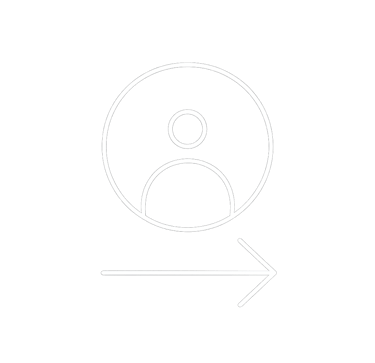 Human-centered brand experience icon – person with arrow