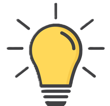 light bulb as vision icon