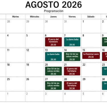 PROGRAMACIÓN TEATRO ALMAGRO CORRAL DE COMEDIAS