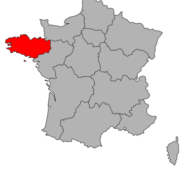 France map - Brittany