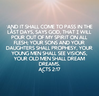 Acts 2:17 Bible verse on blue background
