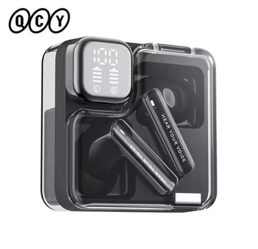 QCY-MeloBuds Neo Fones De Ouvido Sem Fio, Bluetooth 5.3, Display Digital LED Power