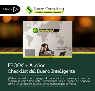 Portada del Ebook "Checklist del Dueño Inteligente" de Suazo Consulting, con herramientas para mejor