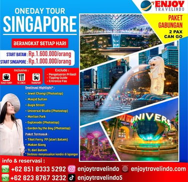 Tour Singapore, Batam Singapore Tour, Tur Hemat Singapura, One Day Tour Singapore, Singapore Tour