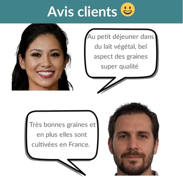 visages et avis clients
