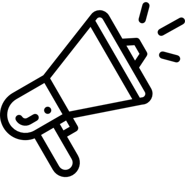 Icon representing free advertising and brand promotion for venues.