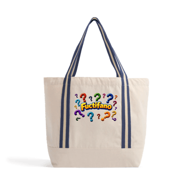 Fuctifano Organic Beach Bag with Mixed Question Marks