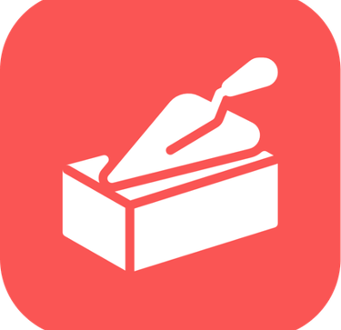 Icono representativo de construcción y reparación de hornos refractarios industriales