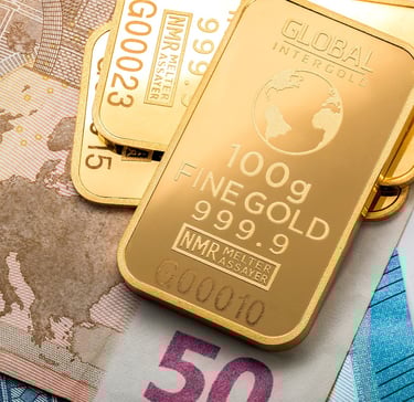 gold layed out showing how a gold ira may protect against inflation