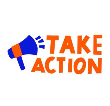 an icon symbolizes take action