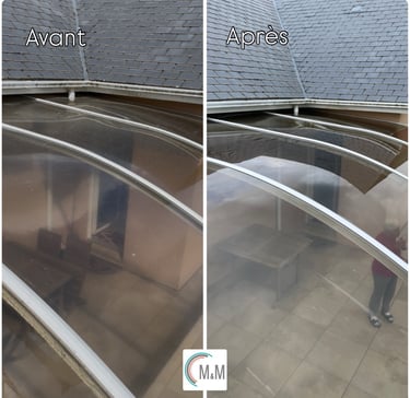 avant apres nettoyage pergola véranda chez particulier m&m services pro rouen