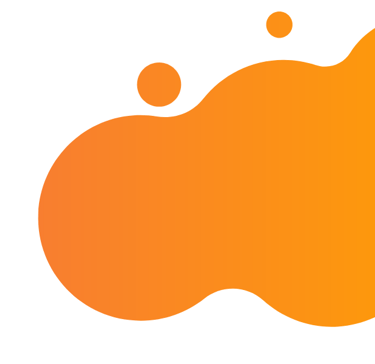 eine orangene Grafik, die aussieht, wie ein Farbklecks