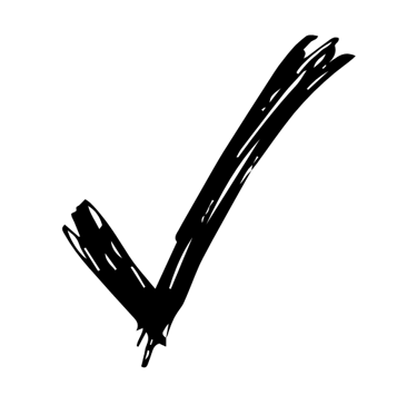 a scratchy tick mark
