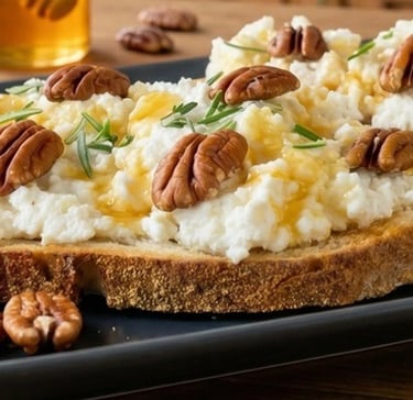 Sweet Bruschetta recipe with ricotta and honey