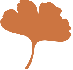 an orange ginko leaf