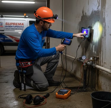 caça vazamento com localizador