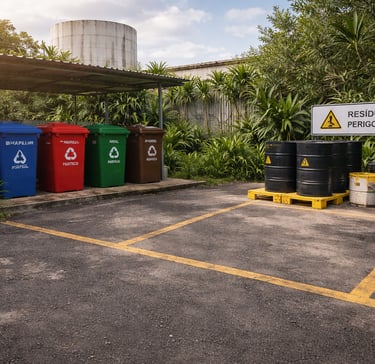Área de armazenamento de resíduos