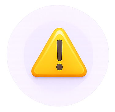 Yellow warning icon for MuleBuy finds buyer note section