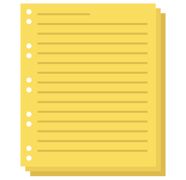 a piece of paper with a notepad on it
