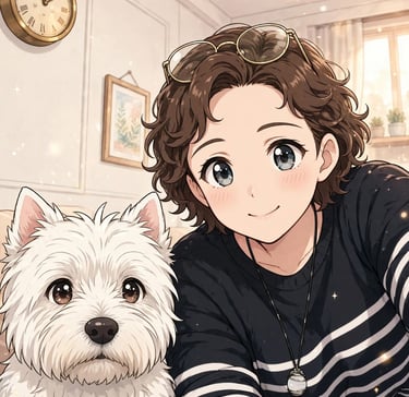 Morgane Reliance accompagnant un chien en nettoyage énergétique