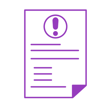 Un document contenant un symbole attention