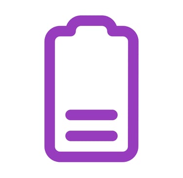 une batterie presque vide