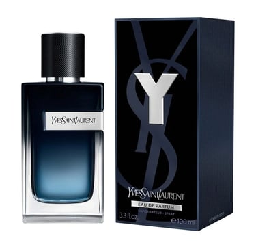 Yves Saint Laurent Y Eau de Parfum 100ml men's cologne bottle and box packaging.