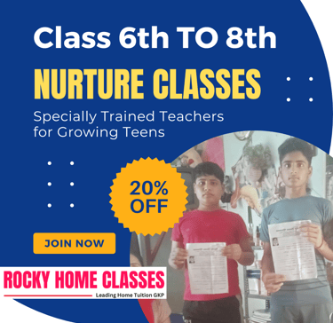 Class 6th to 8th Home Tuition - Rocky Home Classes Gorakhpur