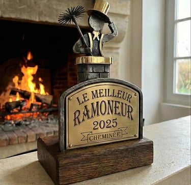Trophée ramoneur de cheminée 2025 - Loire-Atlantique - Qualité certifiée Ramonage Direct