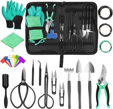 a variety of tools and tools for a professional gardener