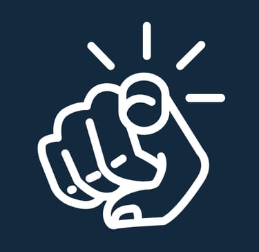 mão apontando para o leitor