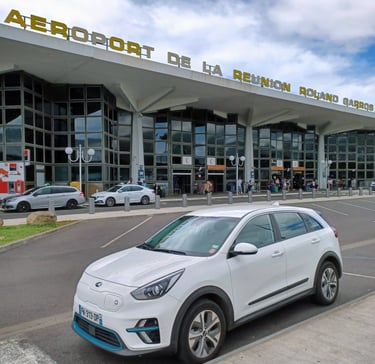 VTC Péi à proximité des taxis à l'aéroport  de la La Réunion Roland Garros