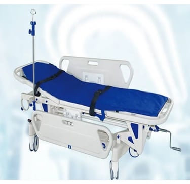 Blue Patient Trolley