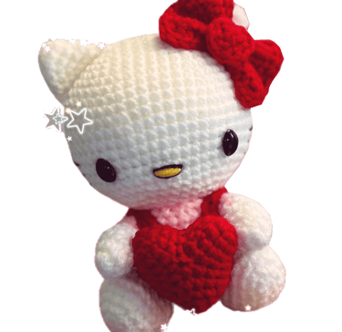 hello kitty chat crochet amigurumi captain crochet Etsy makerist revelry crochet pattern patron