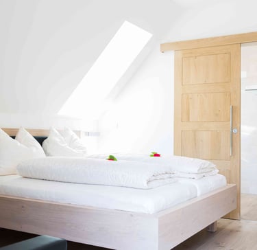 Bett im Gästezimmer