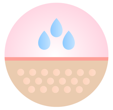 Icono simulando una piel hidratada o inyectando hidratacion