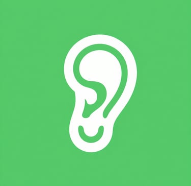 Icône oreille à l'écoute 
