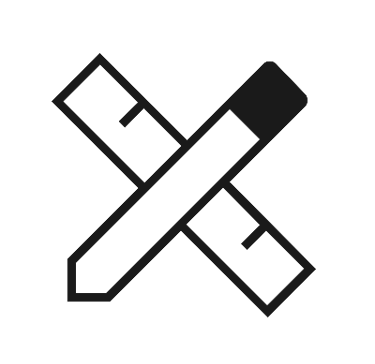 Icon of pen and ruler